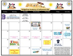 Our August Calendar